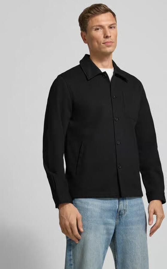 Lindbergh Regular fit overhemdjack met platte kraag - Foto 5