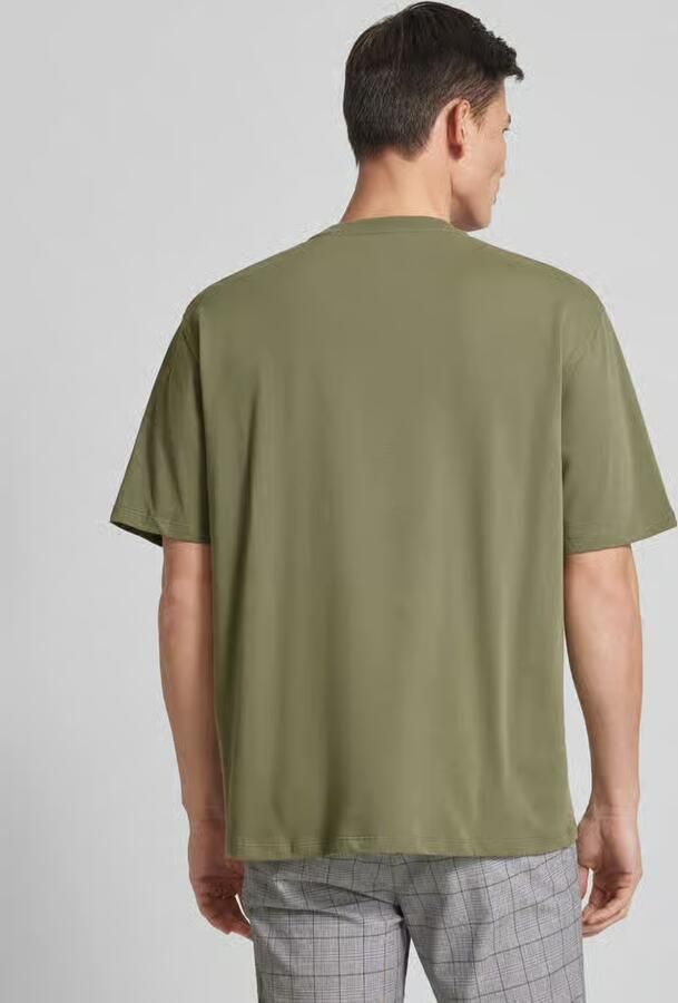 Lindbergh Oversized T-shirt met labelprint