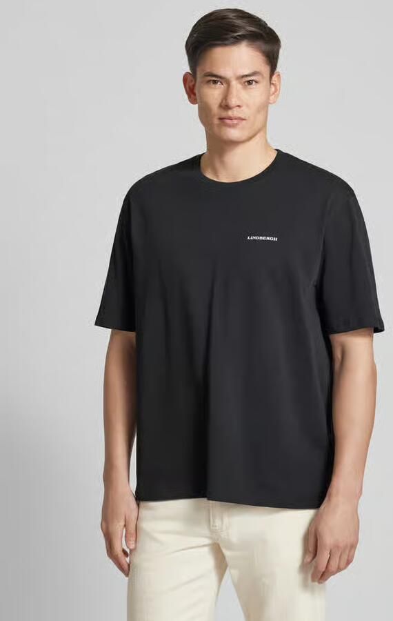 Lindbergh Oversized T-shirt met labelprint - Foto 2