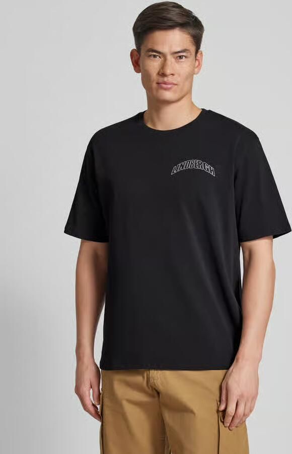 Lindbergh Oversized T-shirt met labelprint - Foto 2