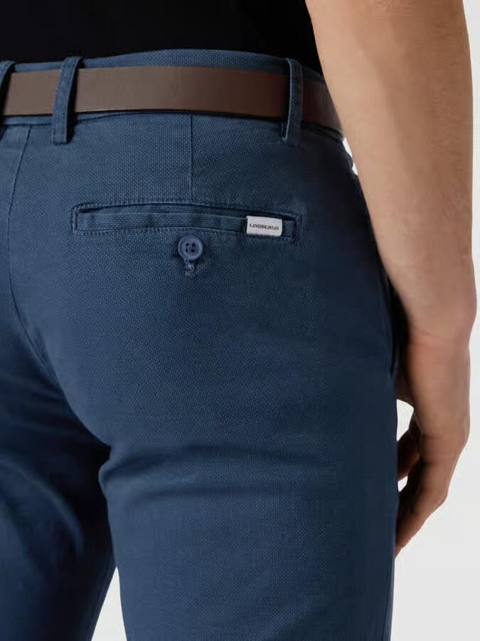 Lindbergh Regular fit chino met structuurmotief