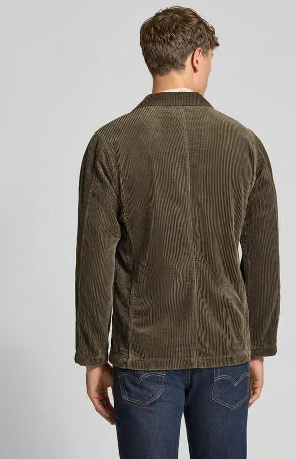 Lindbergh Regular fit colbert van corduroy met reverskraag - Foto 3