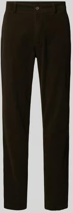 Lindbergh Regular fit corduroy broek met riemlussen - Foto 4