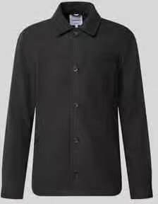 Lindbergh Relaxed fit overhemdjack met borstzak