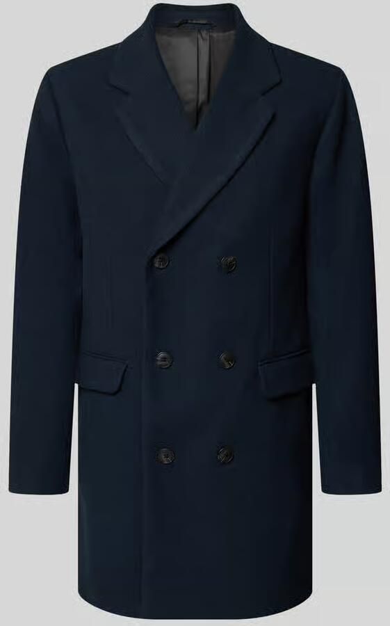 Lindbergh Regular Fit lange jas met reverskraag