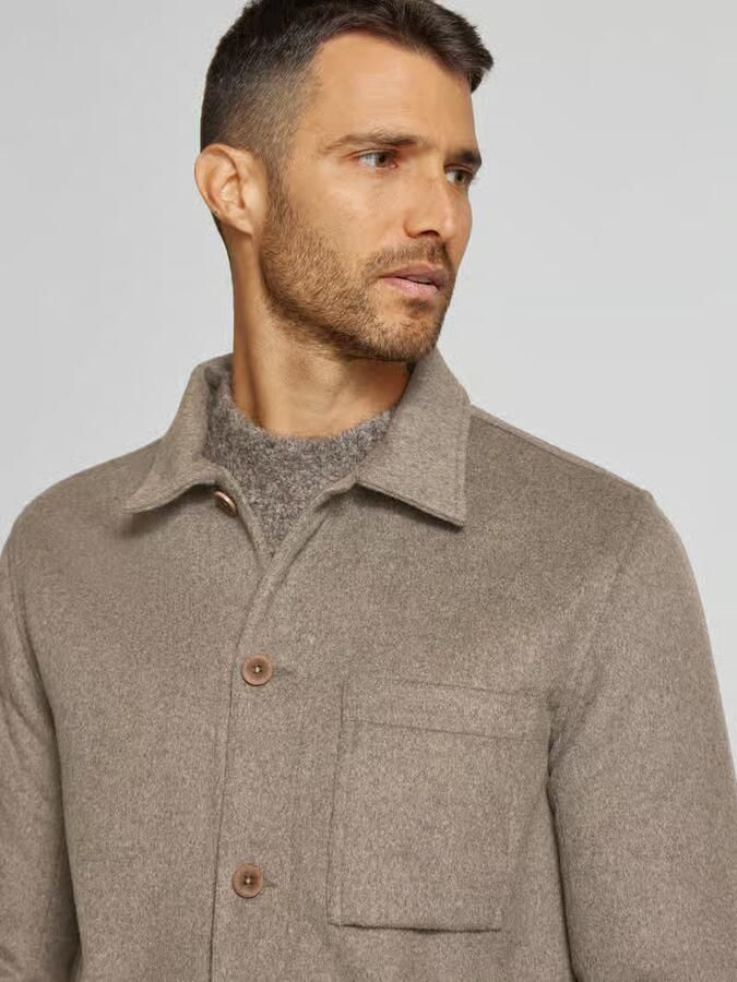 Lindbergh Regular fit overhemdjack met kentkraag