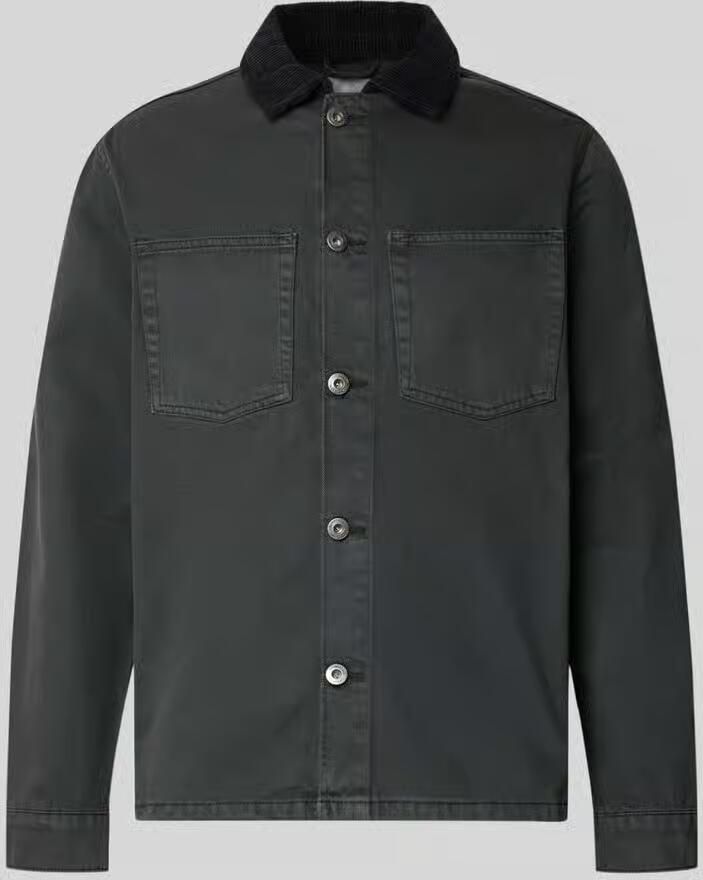 Lindbergh Regular fit overshirt met kentkraag model 'Corduroy'