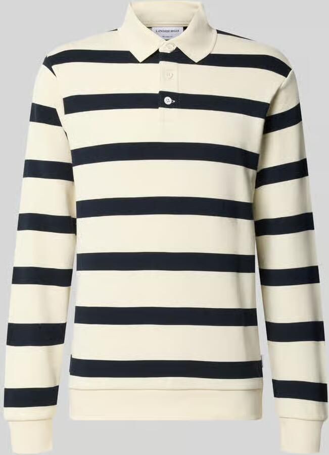 Lindbergh Relaxed fit Poloshirt met streepmotief - Foto 4