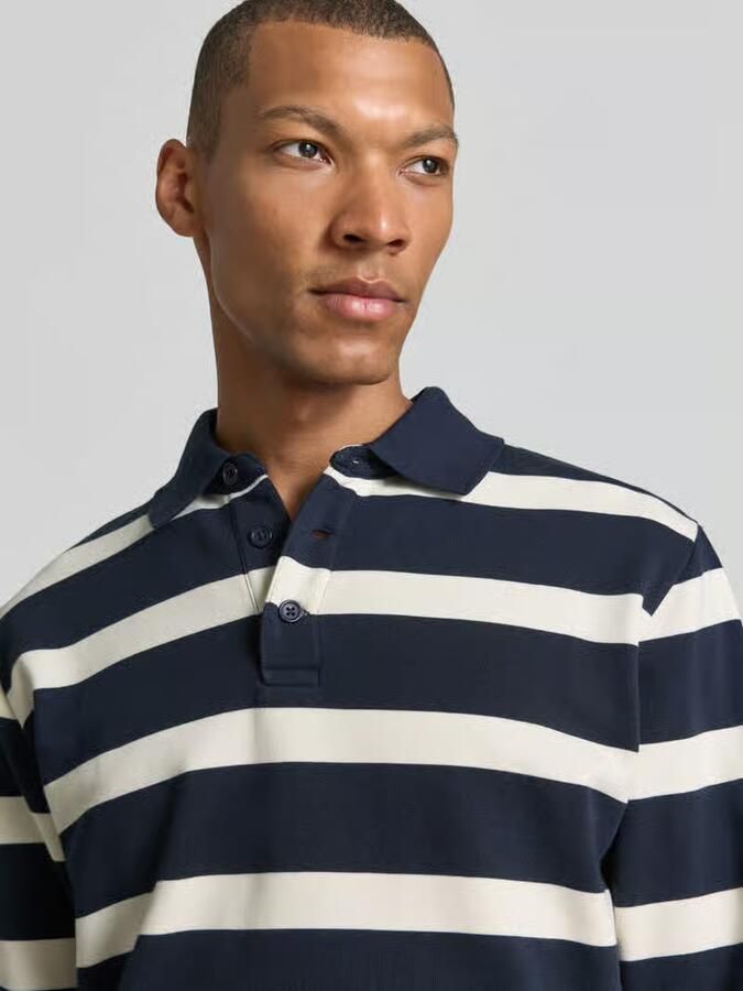 Lindbergh Relaxed fit Poloshirt met streepmotief - Foto 2