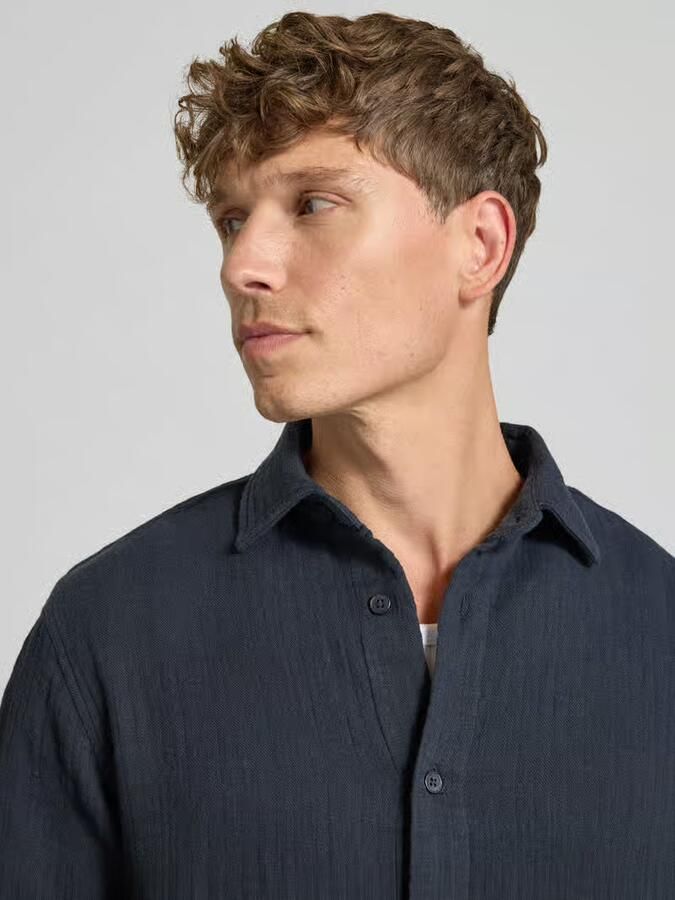 Lindbergh regular fit vrijetijds overhemd met kentkraag