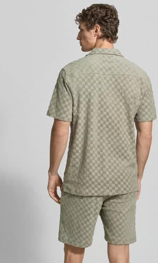 Lindbergh regular fit vrijetijdsoverhemd met reverskraag