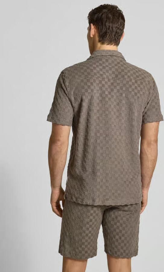 Lindbergh regular fit vrijetijdsoverhemd met reverskraag