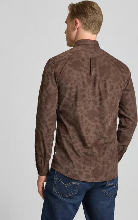 Lindbergh Regular fit vrijetijdsoverhemd van fijn corduroy met button-downkraag