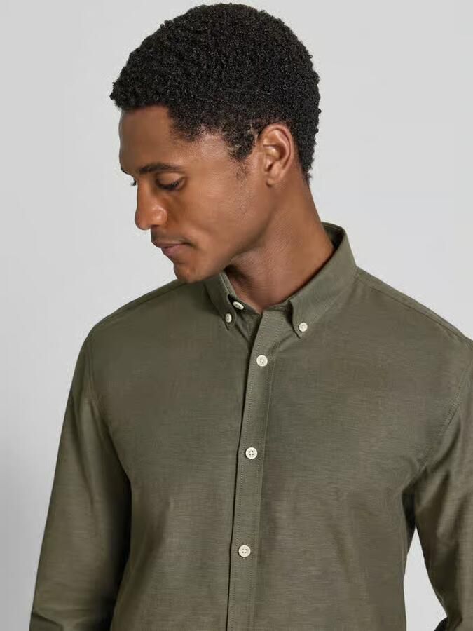 Lindbergh Regular fit vrijetijdsoverhemd van katoenmix model 'Oxford' - Foto 2