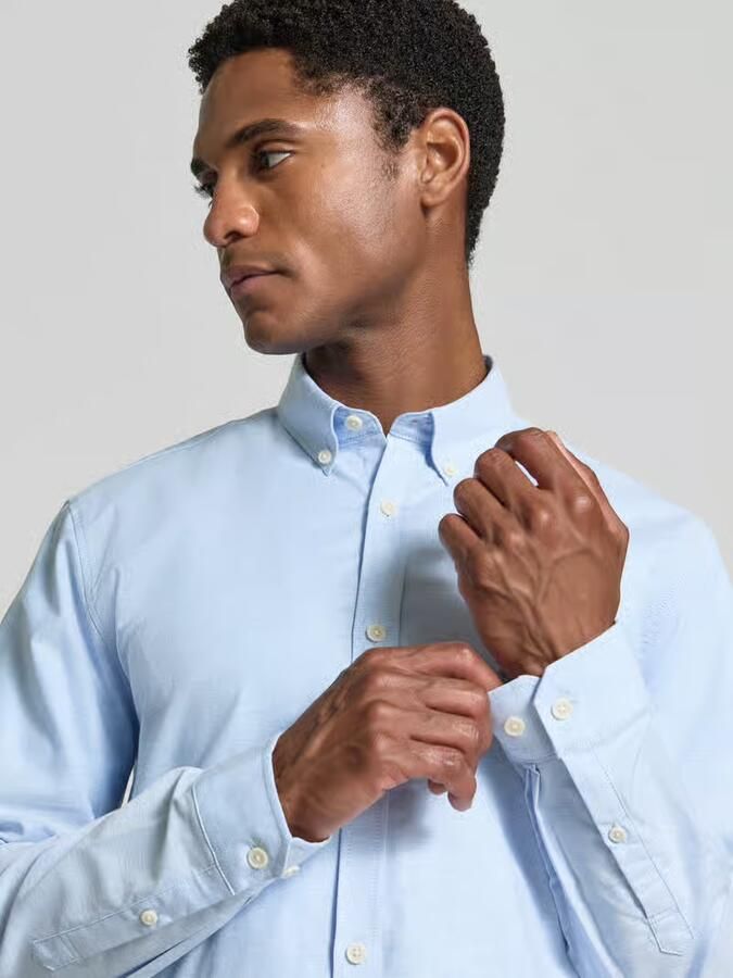 Lindbergh Regular fit vrijetijdsoverhemd van katoenmix model 'Oxford' - Foto 2