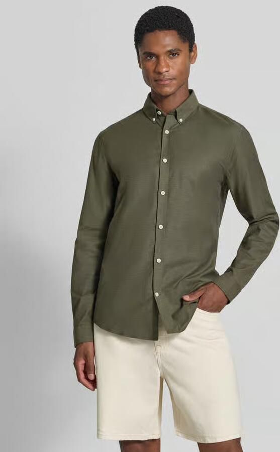 Lindbergh Regular fit vrijetijdsoverhemd van katoenmix model 'Oxford' - Foto 2