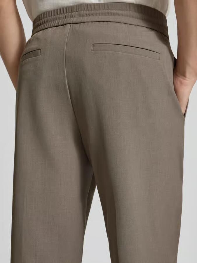 Lindbergh Relaxed fit stoffen broek met elastische band - Foto 8