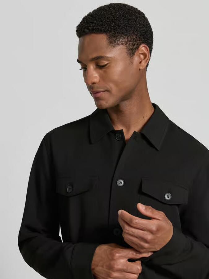 Lindbergh relaxed fit hemdjack met borstzakken