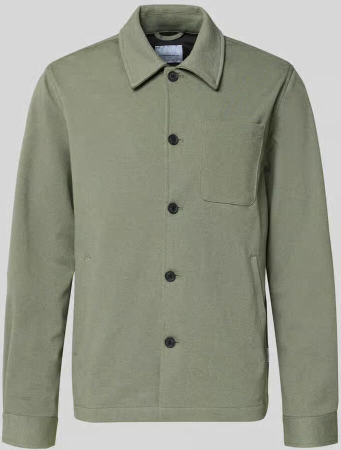 Lindbergh Relaxed fit overhemdjack met borstzak