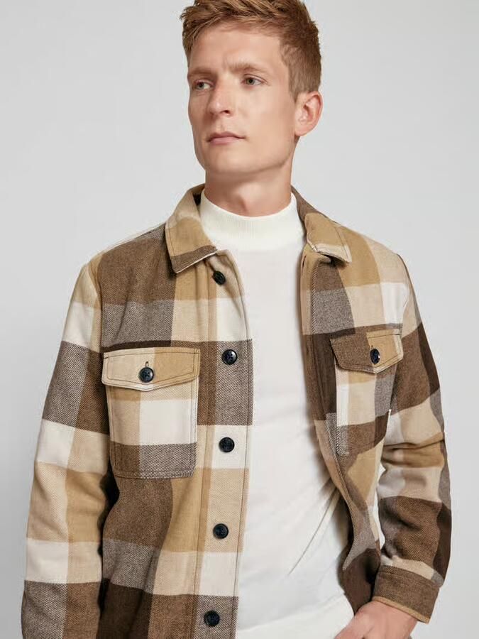 Lindbergh Relaxed fit overshirt met opgestikte borstzakken
