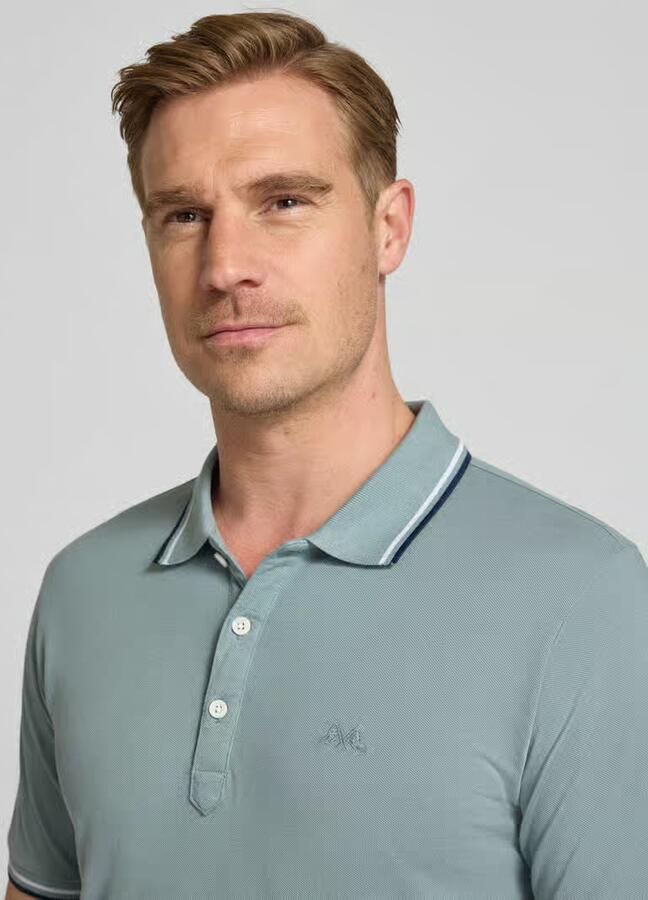 Lindbergh relaxed fit poloshirt met contraststrepen
