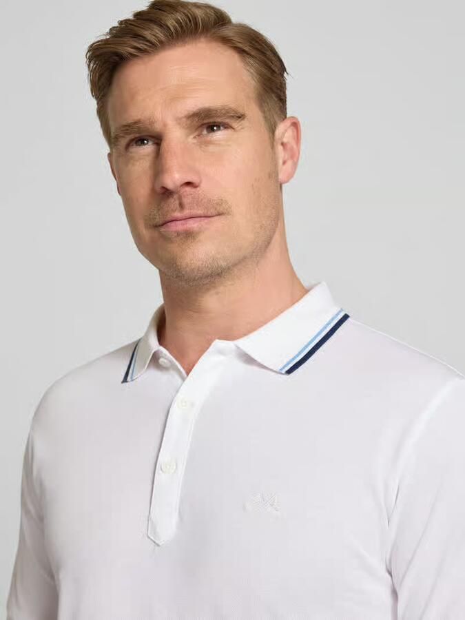 Lindbergh relaxed fit poloshirt met contraststrepen