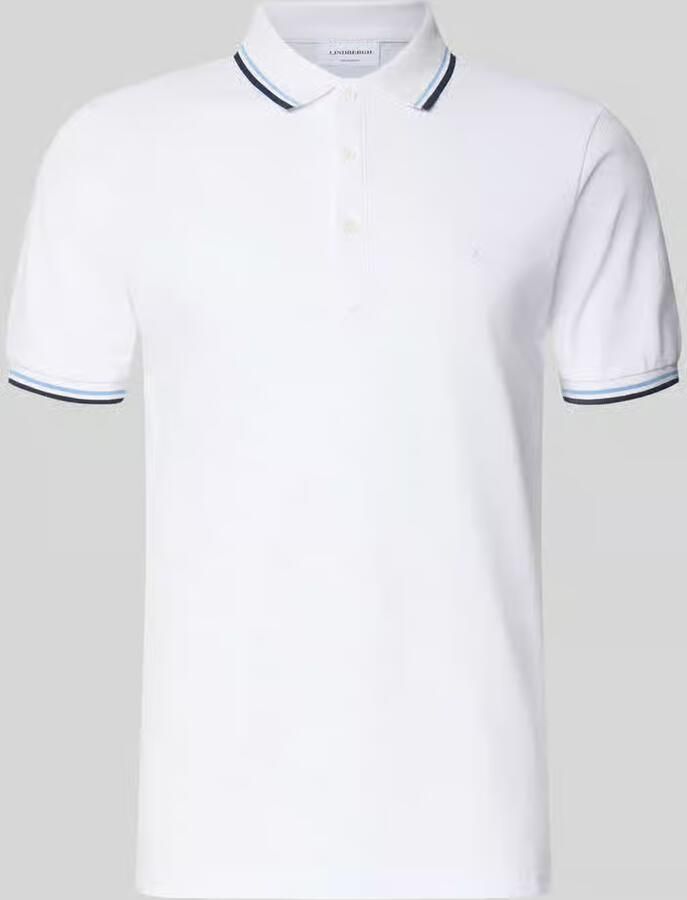 Lindbergh relaxed fit poloshirt met contraststrepen - Foto 2