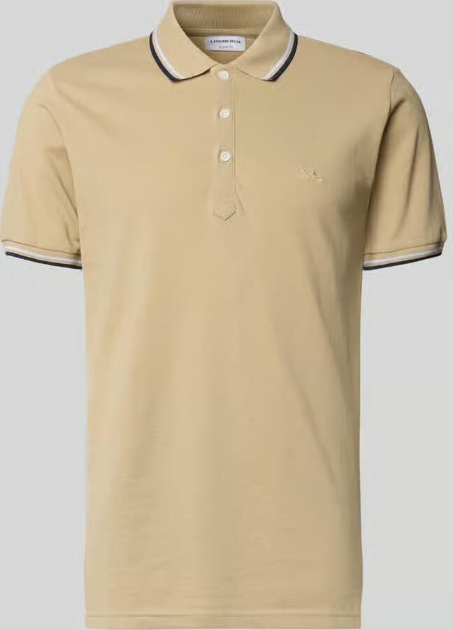Lindbergh relaxed fit poloshirt met contraststrepen - Foto 2