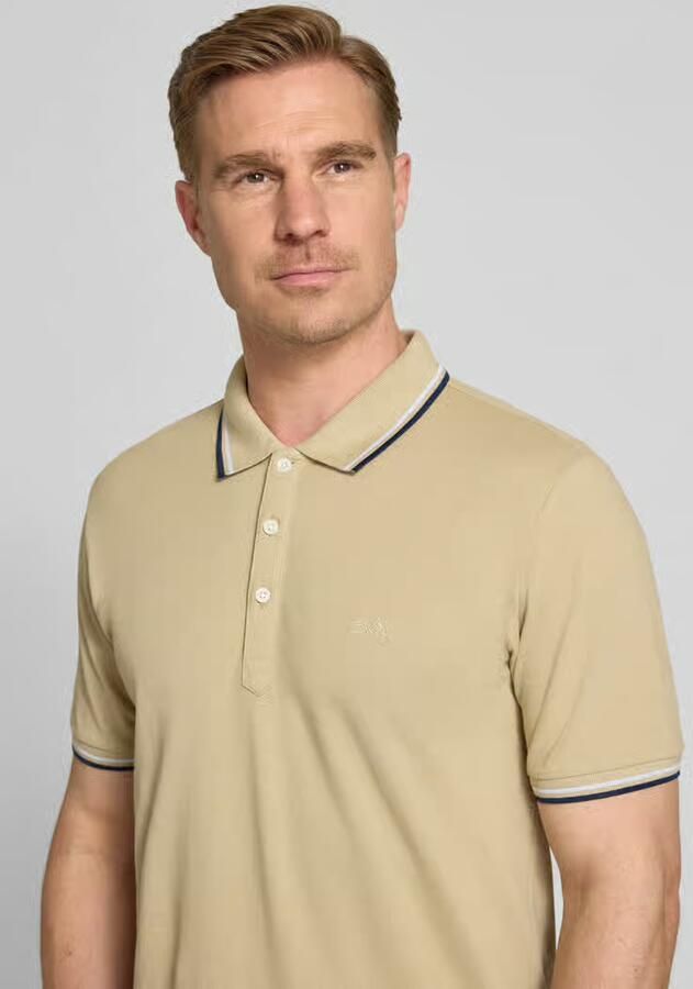Lindbergh relaxed fit poloshirt met contraststrepen