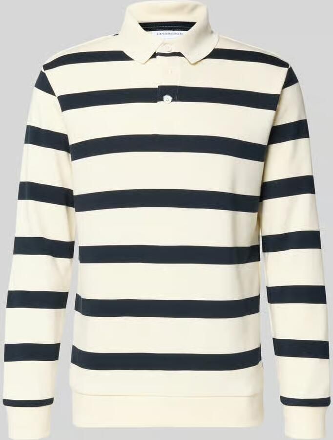 Lindbergh Relaxed fit Poloshirt met streepmotief - Foto 3
