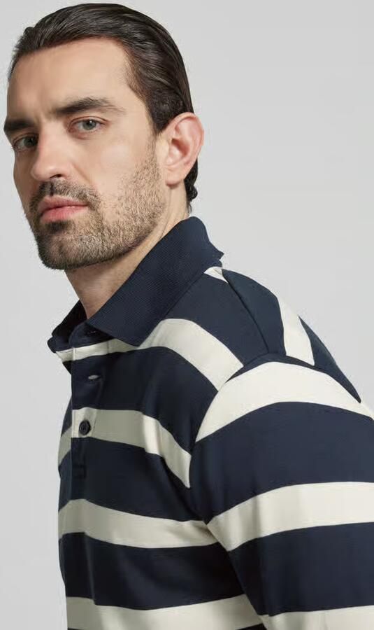 Lindbergh Relaxed fit Poloshirt met streepmotief - Foto 3