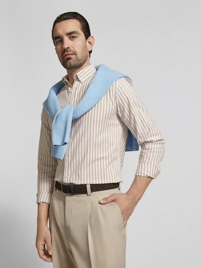 Lindbergh Relaxed fit vrijetijdsoverhemd met Button-downkraag