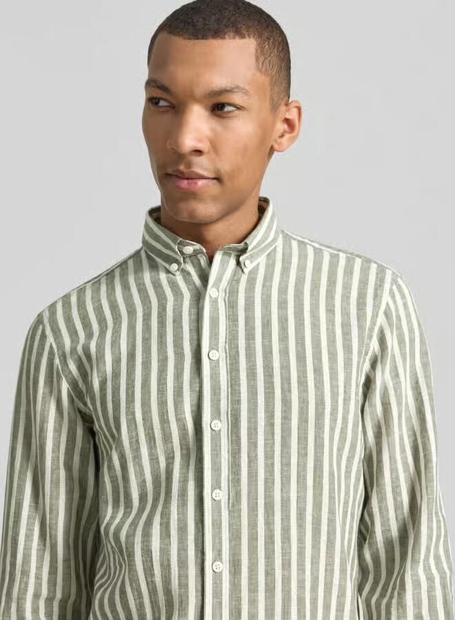 Lindbergh relaxed fit vrijetijdsoverhemd met button-downkraag