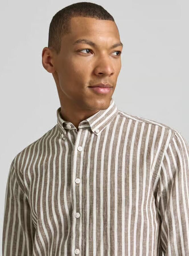 Lindbergh relaxed fit vrijetijdsoverhemd met button-downkraag