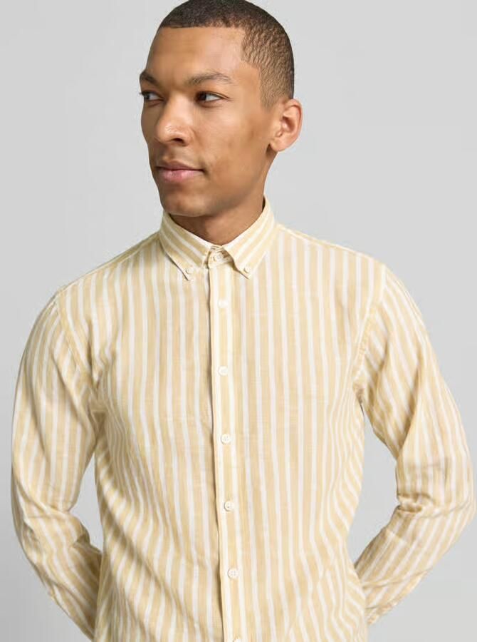 Lindbergh relaxed fit vrijetijdsoverhemd met button-downkraag