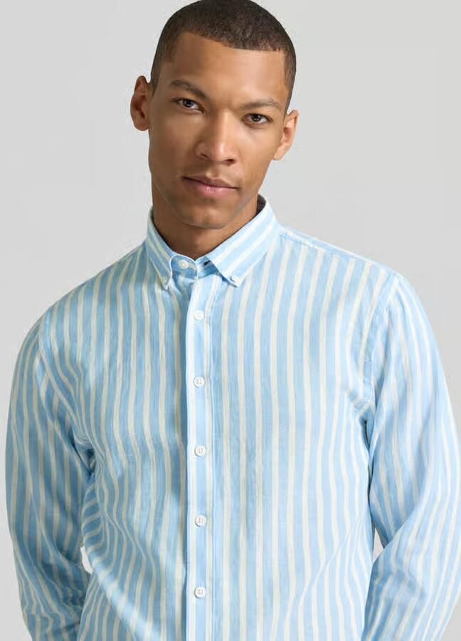 Lindbergh relaxed fit vrijetijdsoverhemd met button-downkraag