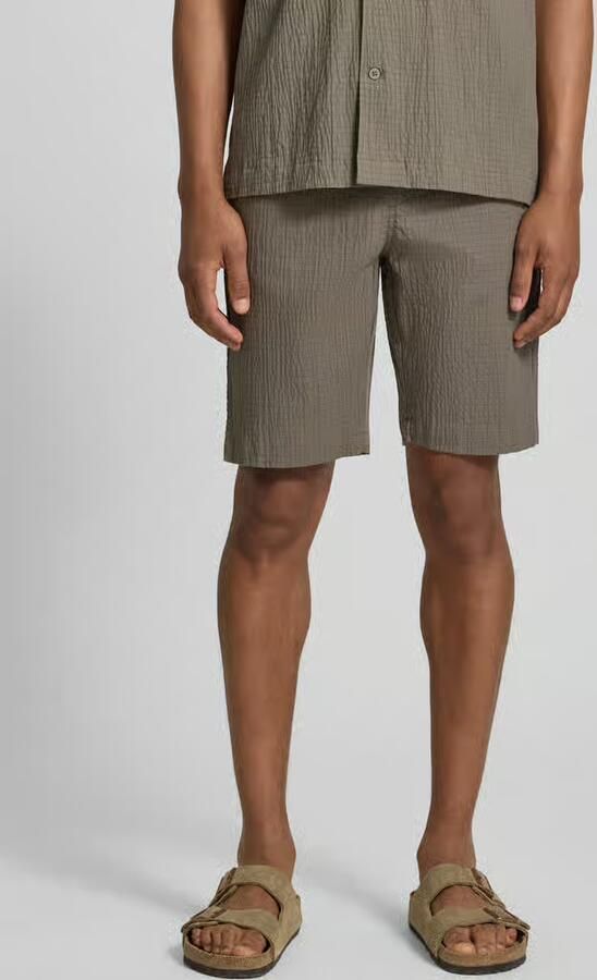Lindbergh Shorts met elastische band en structuurpatroon - Foto 3