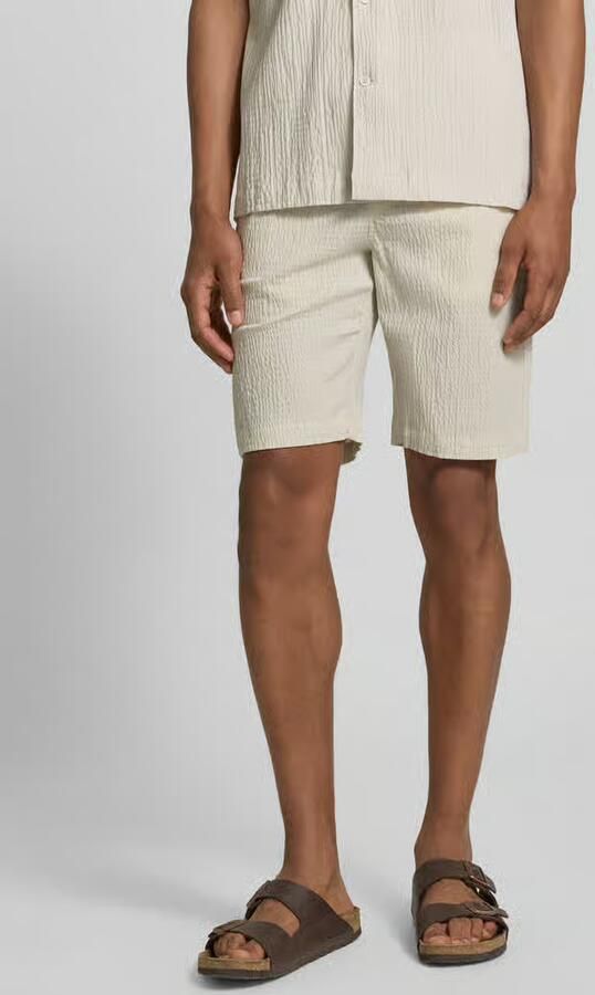 Lindbergh Shorts met elastische band en structuurpatroon - Foto 5