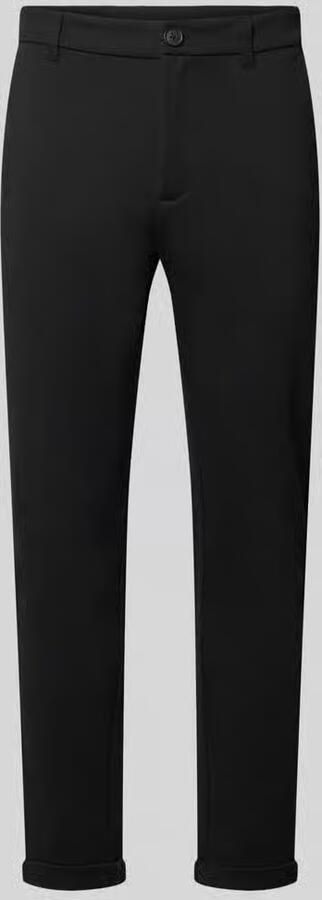 Lindbergh slim fit broek met viscose in verkorte pasvorm - Foto 2