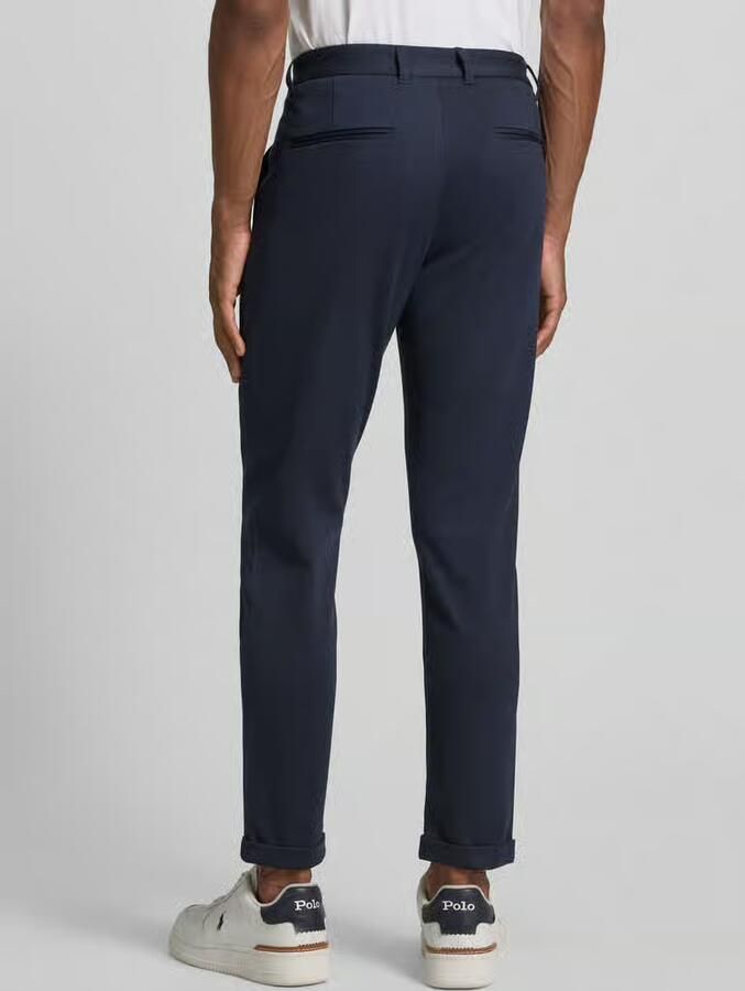 Lindbergh Slim fit stoffen broek met omgeslagen broekspijpen - Foto 3