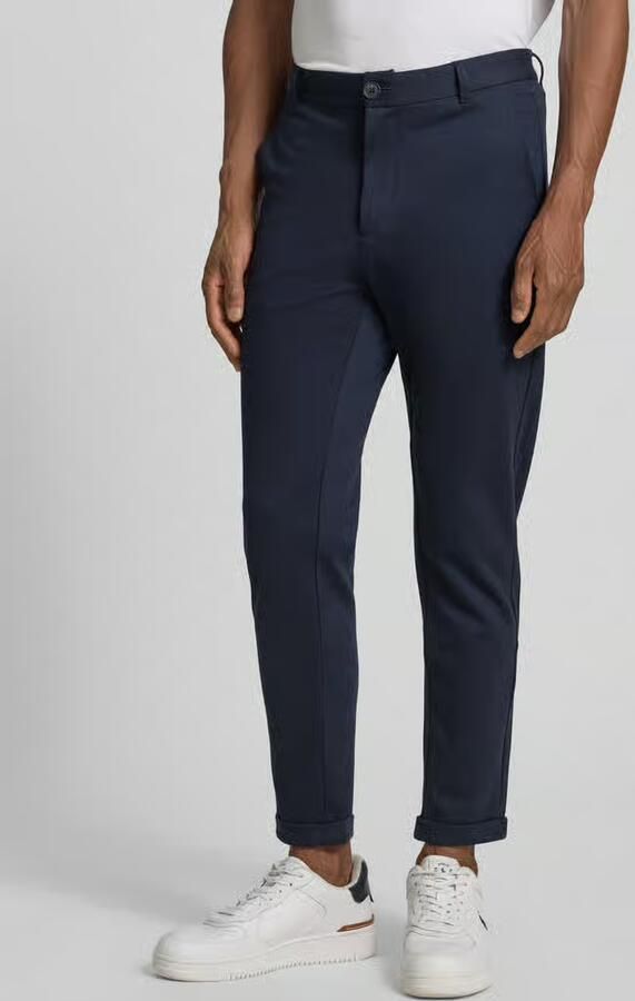 Lindbergh Slim fit stoffen broek met omgeslagen broekspijpen - Foto 10