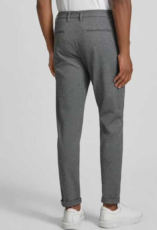 Lindbergh slim fit broek met viscose in verkorte pasvorm - Foto 2