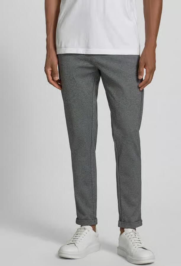 Lindbergh slim fit broek met viscose in verkorte pasvorm - Foto 3