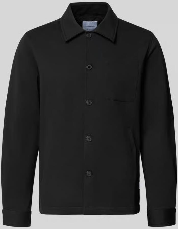 Lindbergh Regular fit overhemdjack met platte kraag