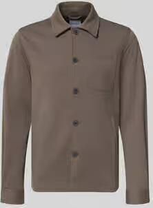 Lindbergh Slim fit overshirt met viscosemix