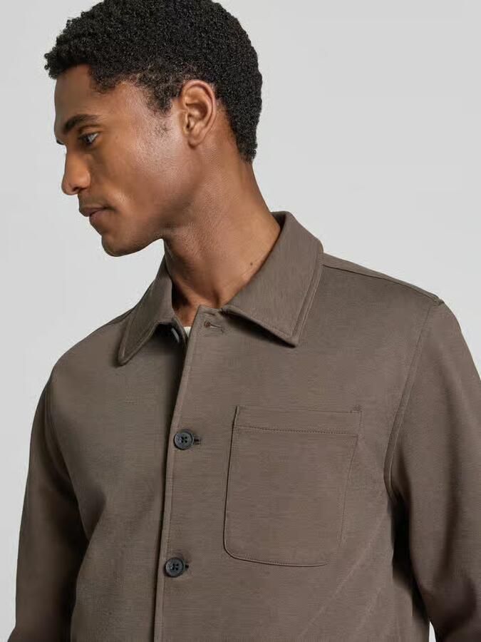 Lindbergh Slim fit overshirt met viscosemix