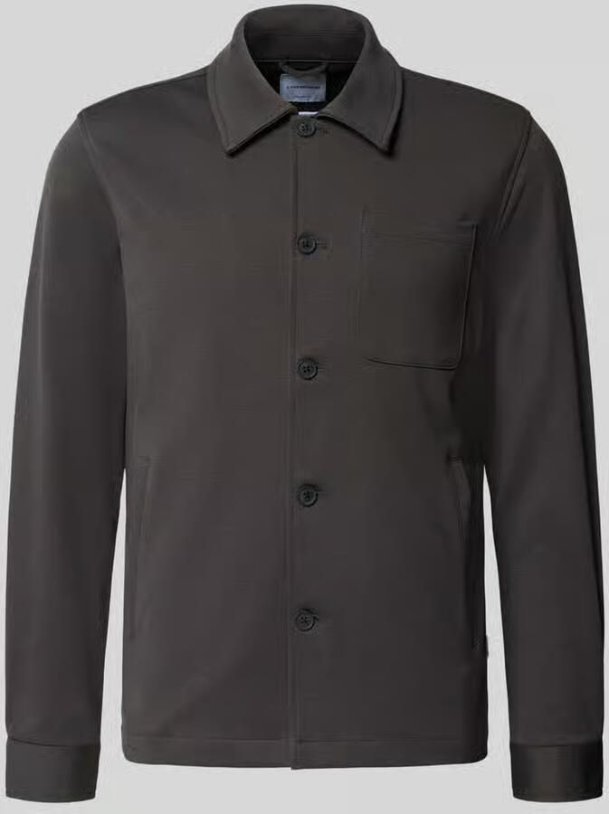Lindbergh Slim fit overshirt met viscosemix