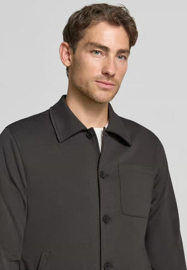 Lindbergh Slim fit overshirt met viscosemix - Foto 2