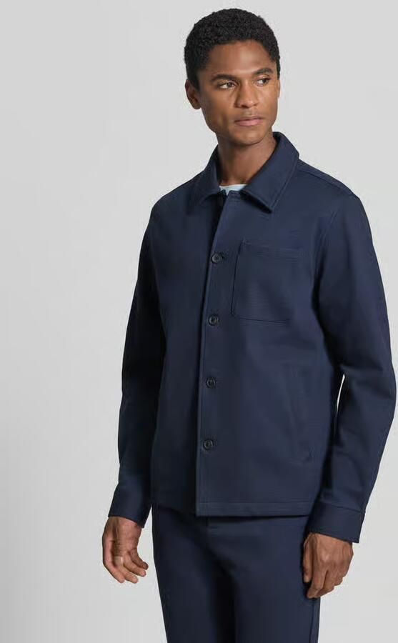 Lindbergh Regular fit overhemdjack met platte kraag - Foto 4