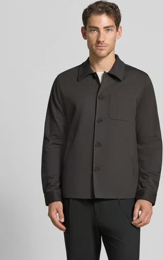 Lindbergh Slim fit overshirt met viscosemix - Foto 2